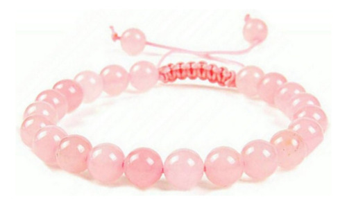 Pulsera Cuarzo Rosa Tejida + Estuche Gamushop