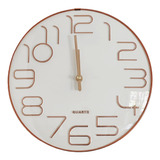 Reloj De Pared Minimalista Moderno Silencioso Grande Blanco