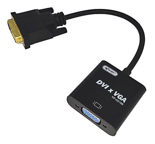 Adaptador Dvi-d P/ Vga Liga Placa De Vídeo Em Monitor Antigo