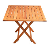 Mesa De Madera Plegable Para Jardin O Bares Con Barniz Mate