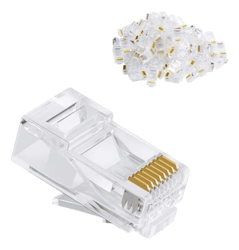 Ficha Rj45 Por Pack 100 Unidades Cable De Red Patchcord Nf