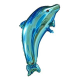 Globo  Metalizado Decoración Delfín 48x84cm Animales De Mar