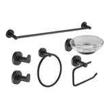 Kit Accesorios Piazza Sensus 6 Pzas Negro