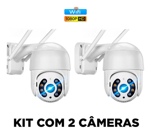 Kit 2 Câmeras Ip Dome Externa Yoosee Wi-fi Autotracking