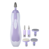 Lima De Uñas Eléctrica Kit Manicura Pedicura Morado .