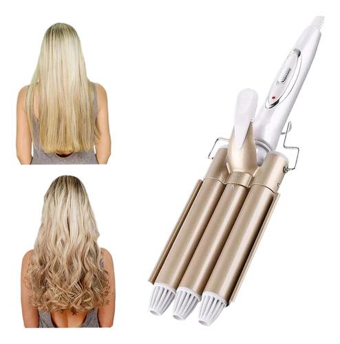 Pinza Onduladora Rizadora Para Cabello En Bucle 3 Tubos