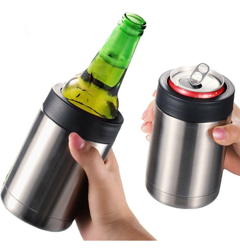 Porta Latas Cerveza Termico Termo Acero Inox 12oz