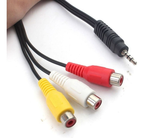 Cable Mini Plug 3.5 A 3 Rca  Hembra De 1,50 Metros