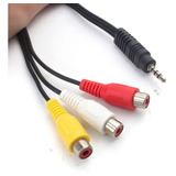 Cable Mini Plug 3.5 A 3 Rca  Hembra De 1,50 Metros
