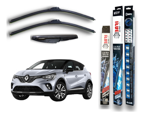 Kit 3 Escobillas Limpiaparabrisas Renault Captur 2017 A 2023