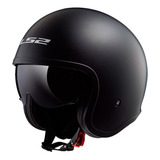 Casco Abierto Ls2 Of 599 Spitfire Doble Visor Negro Mate Fas