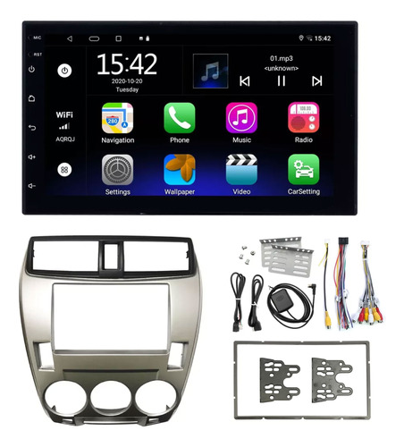 Stereo Pantalla 7 Android Bt + Adaptador Honda City 2008/13