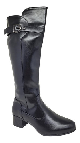 Bota Mooncity 7230 Cano Longo Montaria Salto Grosso Feminina