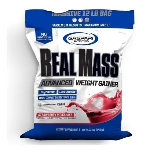 Proteina Gaspari Nutrition Real Mass Advanced 12 Lbs Ganador