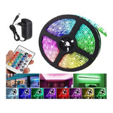 Cinta Luz Led Tira Multicolor Rgb 5 Mts Bluethooth + Control