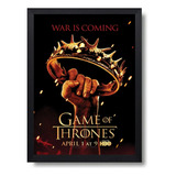 Cuadro Game Of Thrones War Is Coming Marco Con Vidrio 35x50