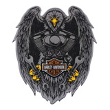 Espaldar Harley Davidson Águila Reflectiva Motor Harley Logo