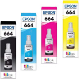 4 Pack Botella Tinta Epson T664 L310 L380 L395 L396 L575