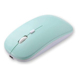 Mouse Inalambrico Recargable Menta Universal