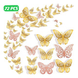 72 Mariposas Decorativas, 3 Estilos Y 3 Tamaños
