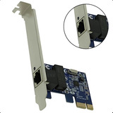 Placa De Rede Gigabit Pci Express Rj45 1000 Mbps Para Pc Lan