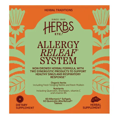 Herbs Etc. Allergy ReLeaf System Sin Sabor Pack 2 Suplementos Antialérgicos | Envío gratis