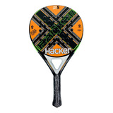 Paleta De Padel Hacker Nivel 5 Oversize Foam Color Naranja