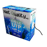 Cable Utp Cat E5 Exterior Rollo 100 Metros Camara Cctv Negro