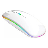 Mouse Inalámbrico Usb Recargable Luz Led Rgb Bluetooth