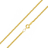 Corrente Feminina Ouro 18k Corda Cordão Baiano 3 Cores 45cm