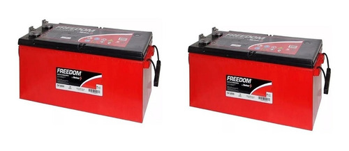 Kit C/2 Bateria Estacionaria Freedom Df2500 165ah 