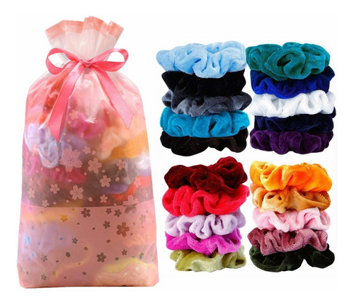 Gomas Elásticas De Terciopelo Scrunchies Para Pelo 20 Uds.