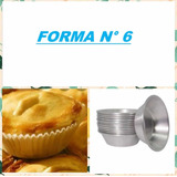 Forma De Empada Lisa N°6 Alumínio Kit 100 Unidades 