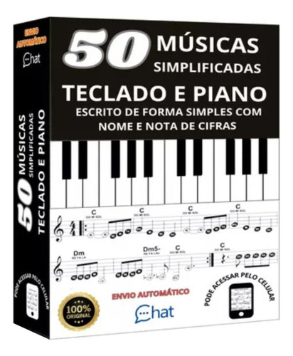 50 Músicas Partituras Fácil De Aprender Piano  E Teclado 