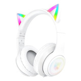  Audífonos Gamer Onikuma B90 Blancos Bluetooth Rgb