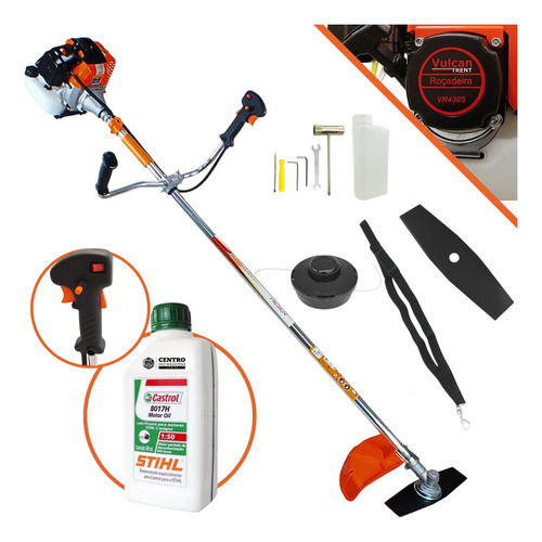 Roçadeira À Gasolina Profissional 2t + Óleo Stihl Completa