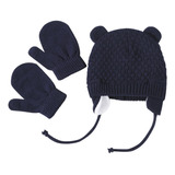 N Gloves New Kids Winter Beanie Hat, Conjunto De Luvas, Lã Q