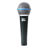 Microfone Jwl Ba-58 Dinâmico Supercardióide Cor Preto/prateado