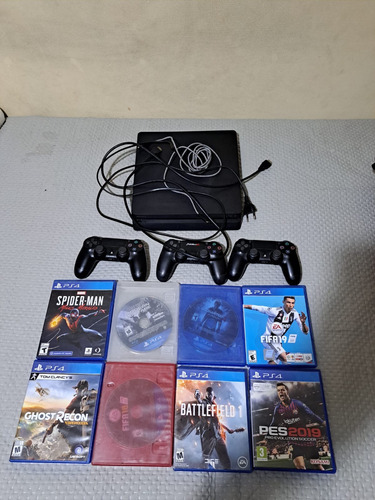 Ps4 Slim Con 8 Juegos Y 3 Controles