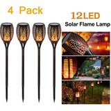 Pack 4 Focos Faroles Leds Solares, Con Estaca Para Jardin