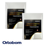 Kit 2 Capas Protetora Travesseiro Impermeável Zíper Ortobom