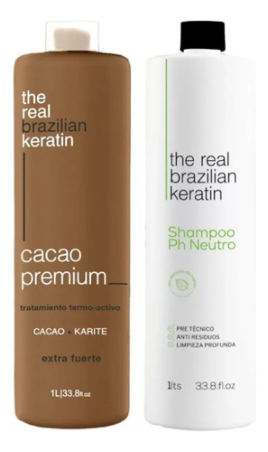 Alisado Cacao Premiun + Shampoo Neutro The Real Brazilian