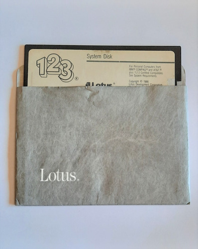 Lotus 123 En Diskette 5 1/4 Versión 2.01