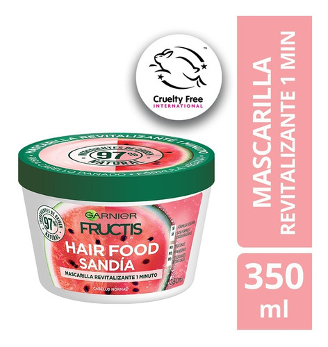 Mascarilla Garnier Fructis Hair Food Sandía 3 En 1 - 350ml 