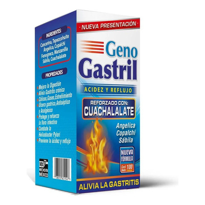 Geno Gastril Antiácido Natural Gastritis Y Reflujo 100 Tabs Sabor Sin Sabor | MercadoLibre