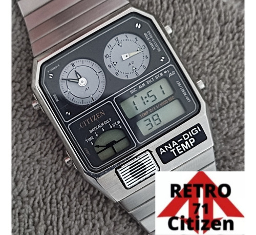 Relógio Citizen Temperatura Robozinho Raro Anos 80 