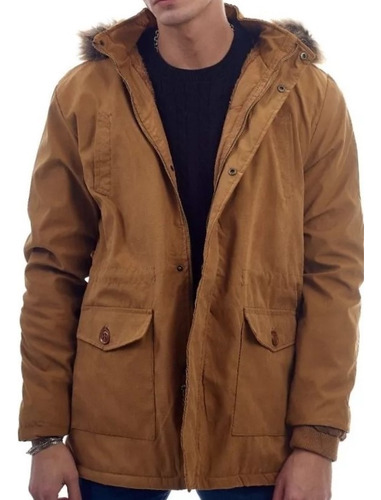 Campera Parka Hombre Gabardina Interior Corderito Importada