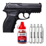 Kit Pistola Semi Auto Crosman Co2 C11 Con Bbs Y Tanques Co2