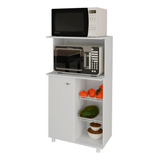 Balcão Para Forno E Microondas Com Fruteira Bf3207 Branco