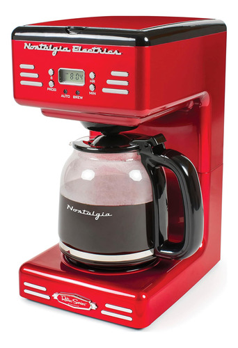 Cafetera Eléctrica Hnostalgia Programable 12 Tazas - Rojo